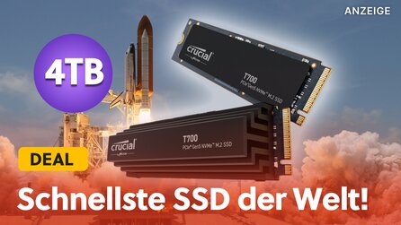 Die schnellste SSD der Welt ist bei Amazon günstig wie nie: Crucial T700 4TB M.2 NVMe ist im Angebot!