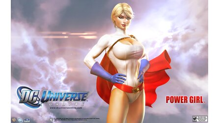 DC Universe Online - Batman und andere Superhelden als Spiele-Wallpaper