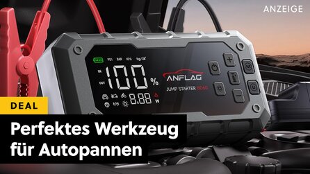 Grandioser Autopannen-Helfer: die Starthilfe-Powerbank hat sogar einen Kompressor und ist am Black Friday im Angebot