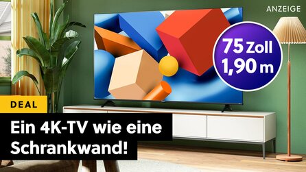 Mehr Fernseher für weniger Geld geht nicht: Riesiger 75-Zoll-Brecher mit 4K + HDR bei Amazon jetzt schon für unter 700€!
