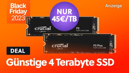 Die günstigste 4 Terabyte SSD bei Amazon: Die besten NVMe SSD-Angebote für PC und PS5 zum Black Friday 2023