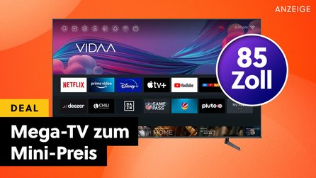 Riesiger 4K Smart-TV zu Fall gebracht: 85-Zöller mit HDR und Dolby Atmos legt spektakulären Preissturz bei Amazon hin!