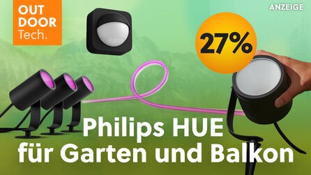 Macht euren Garten und Balkon schick für den Sommer: Philips HUE Outdoor Leuchten aktuell im Amazon Angebot