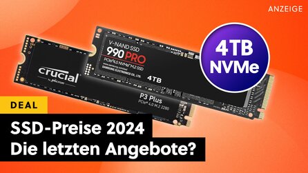 Warum schnelle SSDs 2024 deutlich teurer werden und wo es jetzt noch letzte günstige SSDs mit 1, 2 und 4 TB gibt