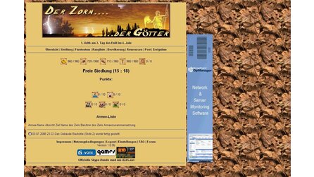Der Zorn der Götter - Browserspiel des Tages - Einfacher Javabaukastensetzling