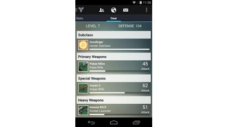 Destiny - Screenshots aus der Begleit-App
