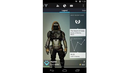 Destiny - Screenshots aus der Begleit-App