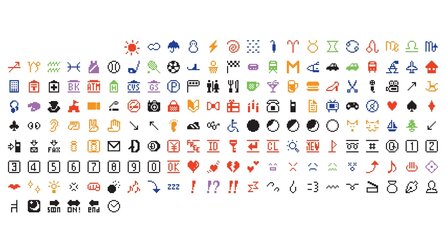 Die ersten Emoji von 1999 - 12 x 12 Pixel im Museum of Modern Art