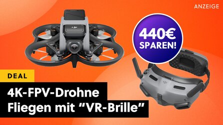 4K-Drohne mit VR-Brille fast 500€ günstiger: Diese DJI-Drohne könnt ihr aus Egoperspektive fliegen - zum Hammerpreis!