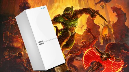 Jemand spielt Doom Eternal auf einem Smart-Kühlschrank - dank Cloud