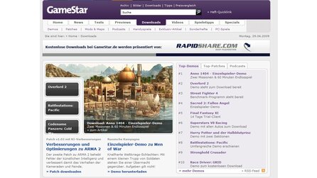 Top-Downloads auf GameStar.de - Die besten Demos, Patches + Mods