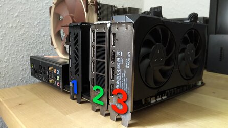 Drei Grafikkarten statt nur einer - kann das gut gehen? Auf diesem PC sind AMD, Nvidia UND Intel vereint