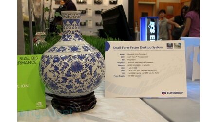 Kurioses: ECS mit PC in der Vase - Auf der Computex