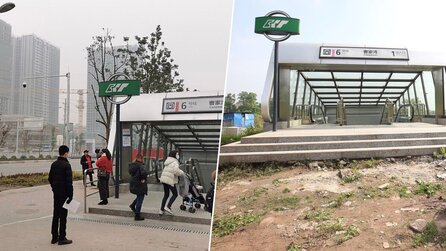 Vor 8 Jahren baute China mitten im Nirgendwo eine U-Bahnstation. So sieht die »einsamste U-Bahnstation der Welt« heute aus