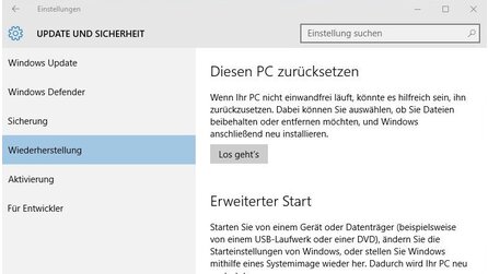 Windows 10 zurücksetzen - PC startet