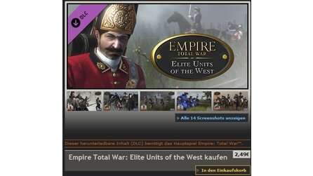 Empire: Total War - Patch + DLC mit jeweils 14 neuen Einheiten