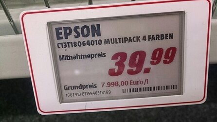 Drucker-Tinte von Epson - Media Markt nennt Literpreis von 7.988 Euro