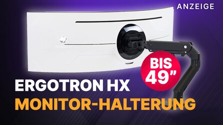 Der Ergotron HX Monitorarm ist der beste für Ultrawide Monitore - Qualität, die selbst 49 Zöller aushält!