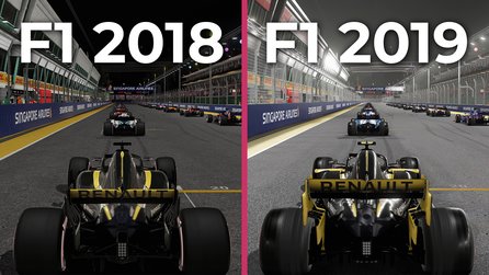 F1 2018 gegen F1 2019 - Grafikvergleich auf dem PC