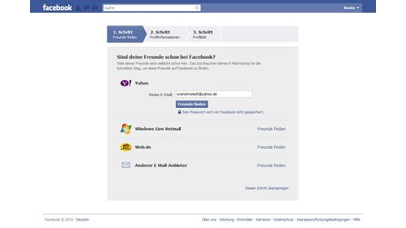Facebook - Account registrieren