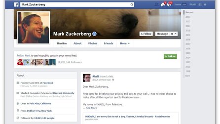 Facebook - Sicherheitsexperte »hackt« Markt Zuckerbergs Seite