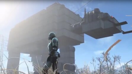 Fallout 4 - Das Erwachen der Macht: Spieler baut Siedlung im AT-AT-Design