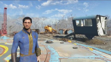 Fallout 4 - Kurios: Cheatende RAD-Kakerlake nutzt Papierkorb als Rüstung