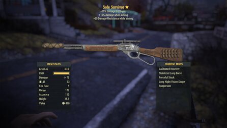 Fallout 76 Überlebensmodus - Legendäre Waffen der ersten sechs Wochen