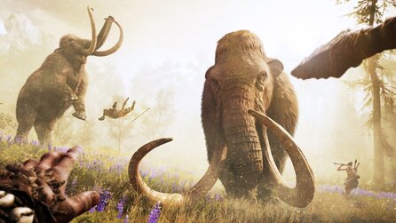 Far Cry Primal - Video: Gaming in der Steinzeit, Ubisoft baut PS4 aus Stein