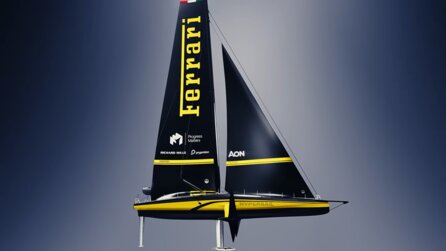 Ferrari baut das erste Mal ein Boot: »Hypersail« ist eine 30 Meter lange Yacht, die übers Wasser fliegt