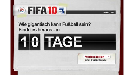 FIFA 10 - Teaser-Website mit Countdown gestartet