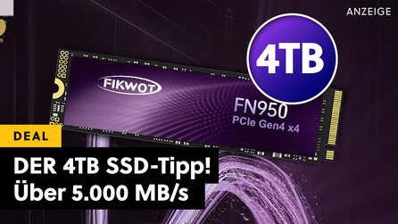 Diese 4TB SSD ist nicht nur richtig schnell, sondern auch supergünstig - keine 200€ für 5.000 MBs und 5 Jahre Garantie!