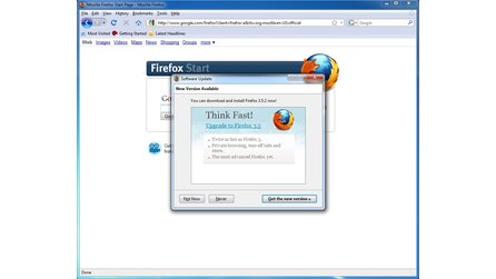 Mozilla - Umstieg auf Firefox 3.5 empfohlen