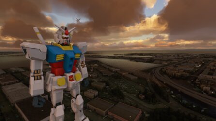 Flight Simulator: In Japan fehlte ein Riesenroboter, Fans helfen aus