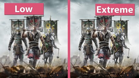 For Honor - Die Detailstufen niedrig und extrem im Grafik-Vergleich