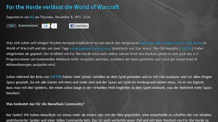Star Wars: The Old Republic - Profi-WoW-Gilde wechselt in den Krieg der Sterne