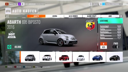 Forza Horizon 3 - Alle Autos in einer Liste