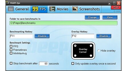 Fraps 3.0.0 - Neues Design, Unterstützung für DirectX 11