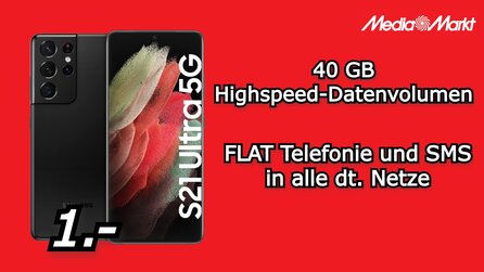 Nur solange der Vorrat reicht: Galaxy S21 Ultra 5G mit 40 GB Datenvolumen im Angebot [Anzeige]