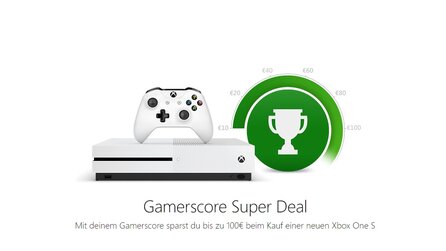 XBox One S bis zu 100 Euro günstiger - Gamerscore Super Deal bei Microsoft und Amazon