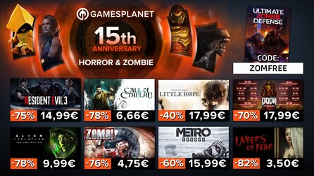Resident Evil 3 reduziert und Ultimate Zombie Defense geschenkt im Anniversary Sale von Gamesplanet [Anzeige]