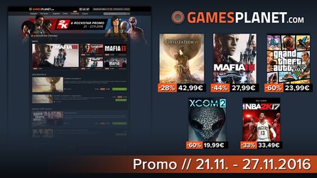 2K- und Rockstar-Sale bei Gamesplanet - Civilization 6, Mafia 3 und GTA 5 im Angebot
