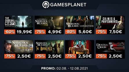The Sinking City, Two Point Hospital und Sherlock Holmes im Angebot [Anzeige]