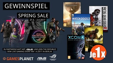 Spring Sale bei Gamesplanet - Jetzt auf Facebook Topspiele gewinnen