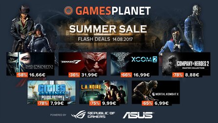 Gamesplanet Summer Sale 2017 - Täglich wechselnde Deals, Company of Heroes 2 und Dishonored 2 an Tag 1