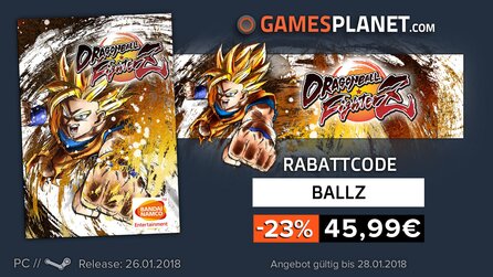 Dragonball Fighter Z für 45,99€ bei Gamesplanet - Rabattcode und weitere Angebote bis zum 28. Januar