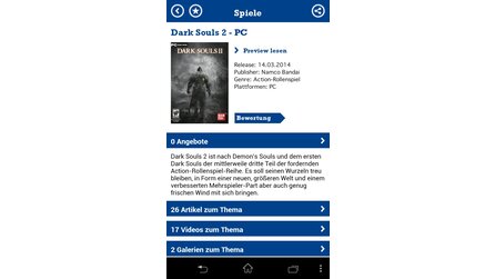 GameStar-App - Bilder zur neuen iOS- und Android-App