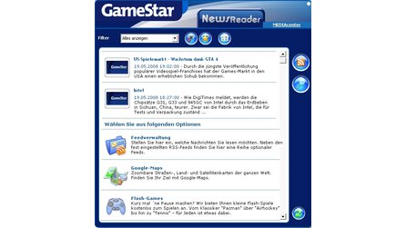 GameStar-Newsreader - Mit Google Maps, Flash-Spielen und EM-Liveticker