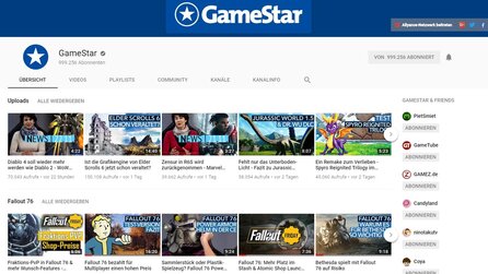 GameStar-Meilenstein auf Youtube - Knackt mit uns die Million!