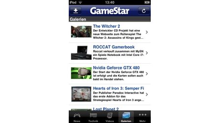 GameStar auf dem iPhone! - Aktuelle PC-Spiele-News als kostenlose App
